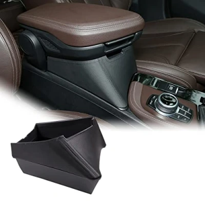 Afbeelding van YIWANG Car Center Armsteun Opbergdoos Container Lade Voor X1 F48 2016 2019, X2 F47 2018 2019 Linkerhandaandrijving (zwart)