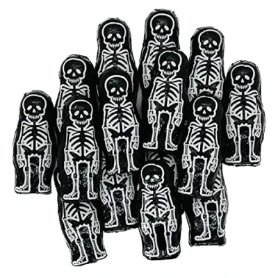 Afbeelding van OYOY 3x 84g Halloween chocolade skelet van melkchocolade I ca. 39 stuks plus griezelige stickers