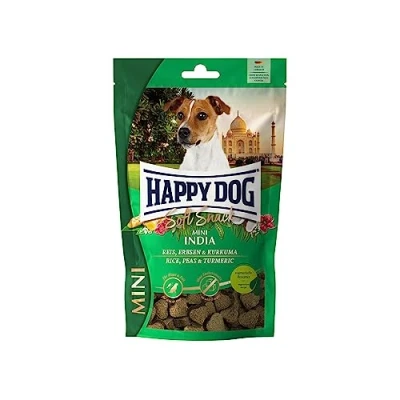Afbeelding van Happy Dog Zachte snack Mini 10x100g Indiase rijst, erwten &amp; kurkuma