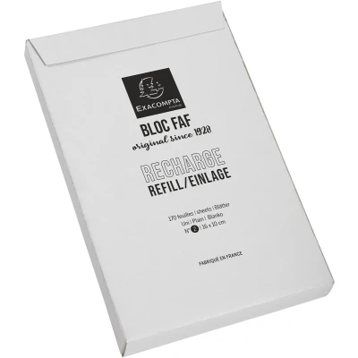 Afbeelding van Exacompta navulling voor schrijfblok FAF N2, blanco, ft 16 x 10 cm notitieblok