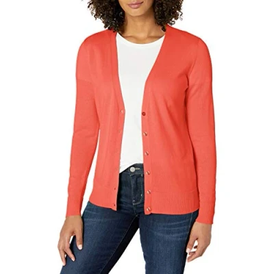 Afbeelding van Amazon Essentials Women&#039;s Lichtgewicht vest met V hals (verkrijgbaar in grote maten), Koraalroze, XS