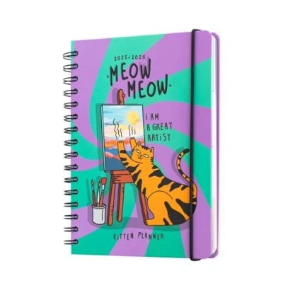 Afbeelding van Grupo Erik A5 Academic Diary 2025 2026 Week To View Meow Cat Stationery Back School Planner Student, Mid Year Gifts For Lovers