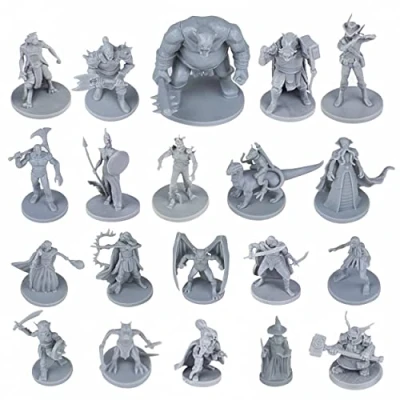 Afbeelding van Path Gaming 20 unieke fantasy tafelminiaturen voor kerkers en draken miniaturen. 28 mm geschaald ontwerpen, bulk ongeverfde miniaturen, geweldig D &amp; miniaturen