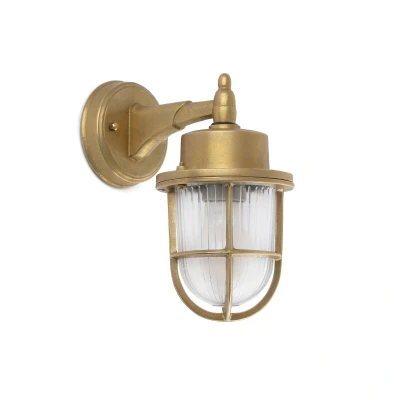 Afbeelding van FARO BARCELONA Buitenwandlamp Nahir v. messing zeewaterbestendig