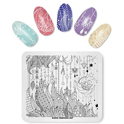 Afbeelding van KADS Nail Stempelen Plaat Mode Art Stempel Sjabloon DIY Afbeelding Template Manicure Stencil Gereedschap (FASHION 007)