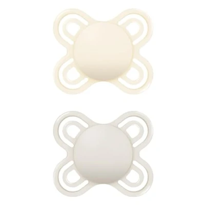 Afbeelding van MAM Perfect Start S188 fopspeen, extra dunne en flexibele speen van SkinSoftTM siliconen, ultrazacht, voor baby&#039;s 0 tot 2 maanden, neutraal (2 stuks) met zelfsteriliseerbare doos