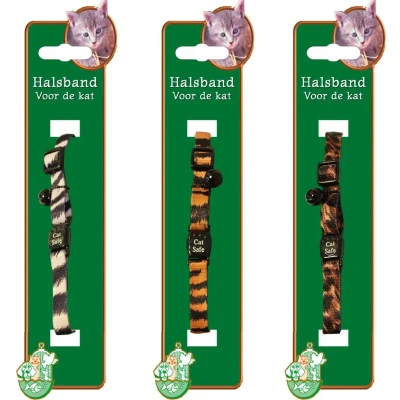 Afbeelding van Kattenhalsband nylon zebra print Gebr. de Boon
