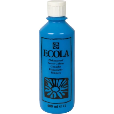 Afbeelding van Talens Ecola plakkaatverf flacon van 500 ml, lichtblauw