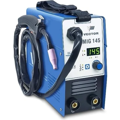 Afbeelding van Gevulde draadlasmachine zonder gas met 145 ampère &amp; elektrodelasfunctie 140 Auto. Draadaanvoerapparaat omvormer instapmodel van Vector Welding