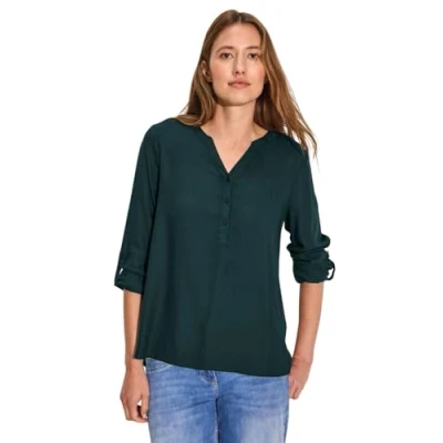 Afbeelding van Cecil MIT TURN UP Blouse, Dames, Maat: XS, Grün
