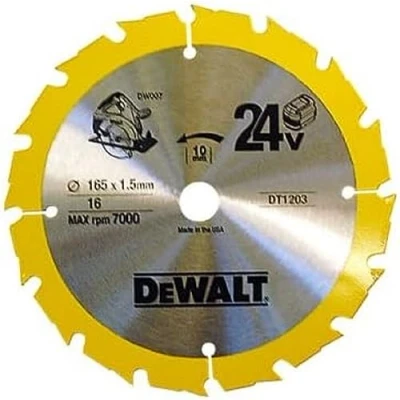 Afbeelding van DeWalt DT1204 Construction Cirkelzaagblad 165 x 10 24T Hout (Met nagels)