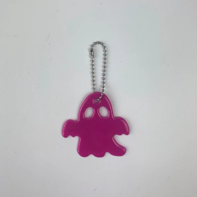 Afbeelding van Reflecterende sleutelhanger 1 stuks Spookje Paars