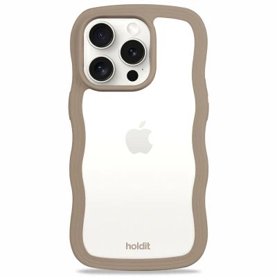 Afbeelding van Apple iPhone 15 Pro Max Hoesje Gerecycled kunststof Holdit Hardcase/Backcover Bruin Telefoonhoesje