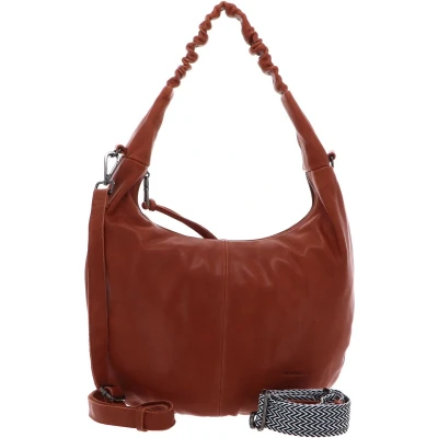 Afbeelding van FREDsBRUDER Leren Schoudertas Jeren Hobo Bag Burned Paprika Bruine