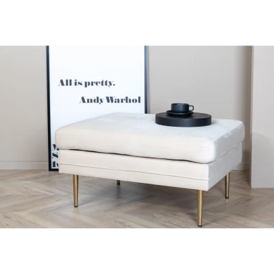 Afbeelding van Svea Tess hocker Velvet beige
