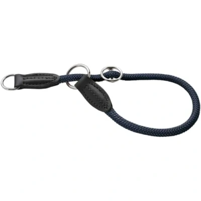 Afbeelding van HUNTER EIBY Freestyle dressuurhalsband, hondenhalsband, touw, trekstopper, weerbestendig, M, blauw