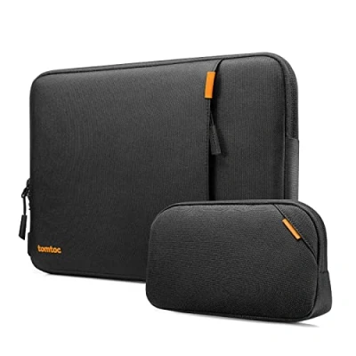 Afbeelding van Tomtoc 360 beschermende laptophoesset voor 14 inch MacBook Pro M2/M1 Pro/Max A2779 A2442 2023 2021, 12,9 iPad 3e 6e generatie met toetsenbord, waterbestendige laptoptas georganiseerd accessoiretasje