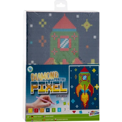 Afbeelding van Grafix Diamond Painting,Pixel op Nummer Canvas Raket