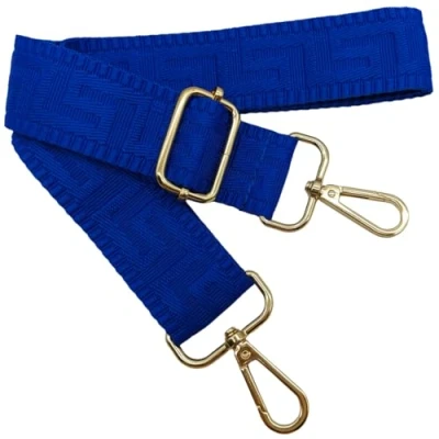 Afbeelding van Verstelbare kleurrijke schouderriem voor dameshandtassen, saffierblauw, 80 130 cm, tasriem met gouden karabijnhaak, duurzaam, crossbody tas, gitaar, moderne tassen, accessoires, 3,8 1310