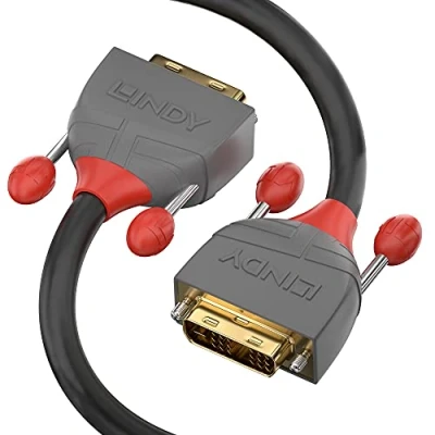 Afbeelding van LINDY 36243 DVI kabel Aansluitkabel D 18+1 polige stekker, stekker 25.00 m Zwart