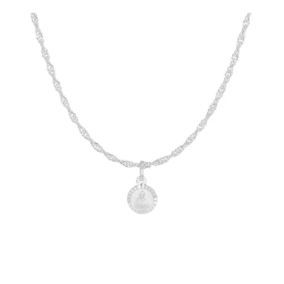 Afbeelding van YO&amp;NO Ketting Zilver Singapore Scapulier Gediamanteerd 1,7 mm 41 + 4 cm Sieraden vrouw Gerhodineerd 925