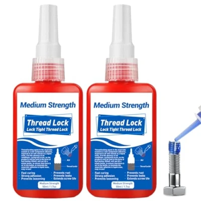 Afbeelding van 100 ml schroefzekering, schroefborging middelhard, schroefborgmiddel voor moeren en bouten, stabiel roestvrij