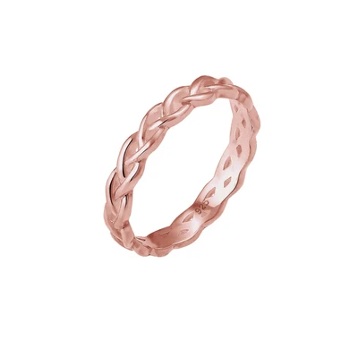 Afbeelding van Elli KNOT Infinity Ring rosegoldcoloured, Dames, Maat: 54, Rosegold coloured