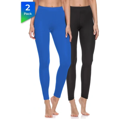 Afbeelding van Merry Style Dames Leggings Sport Vrijetijdsbroek Lang Katoen MS MS10 198 LE 2Pack Zwart/Kobalt XL