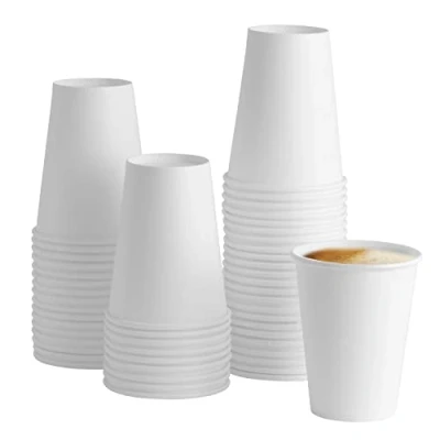 Afbeelding van GUSTO [12 oz. 350 ml 100 stuk] Wit Papieren Warme Koffie Bekers &amp; Thee Formerly Comfy Package