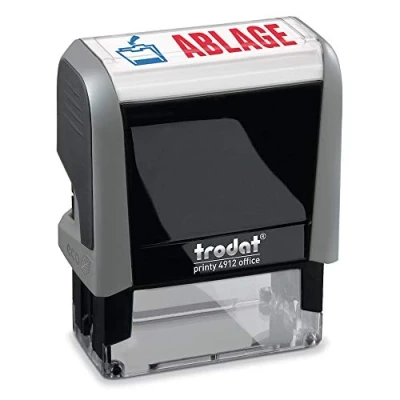 Afbeelding van Trodat Office Printy 4912 zelfkleurende tekststempel, tekst ABLAGE, afdrukkleur blauw rood, 47 x 18 mm 43323
