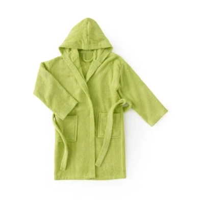 Afbeelding van Top Towel Comfort Badjas voor meisjes, kinderbadjas 100% katoen badstof 450 g 6 tot 8 jaar pistache