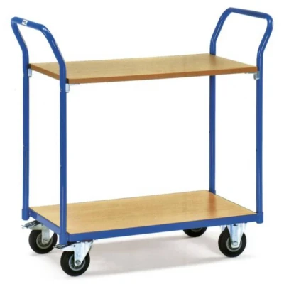 Afbeelding van fetra 1600 Etagewagen Staal Poedercoating Laadvermogen (max.): 200 kg Stralend blauw (RAL 5007)