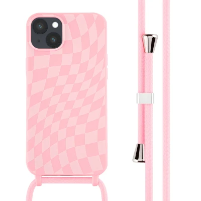 Afbeelding van Apple iPhone 14 Plus Hoesje Siliconen en TPU (zacht) iMoshion Softcase/Koordhoesje/Backcover Roze Telefoonhoesje