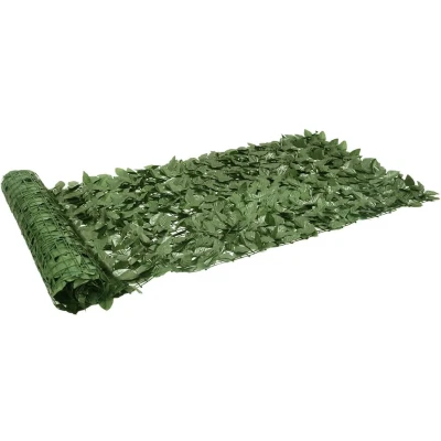 Afbeelding van Balkonscherm met donkergroene bladeren 200x100 cm