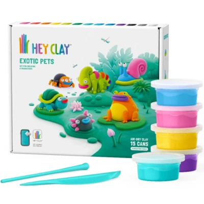 Afbeelding van Hey Clay Interactieve Boetseerklei Exotic Pets (15 kleuren)