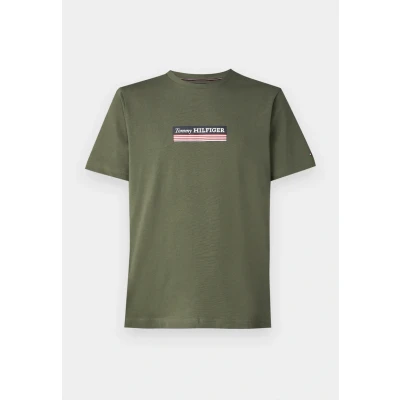 Afbeelding van Tommy Hilfiger BOX TEE Tshirt print, Heren, Maat: XL, Battle green