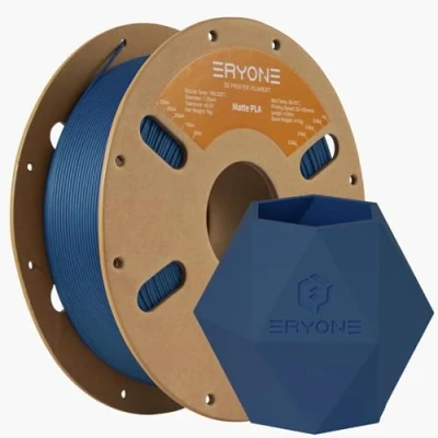Afbeelding van ERYONE Matt PLA Filament voor 3D Printer, 1.75mm, Tolerantie: ¡À0.03mm, 1kg (2.6LBS)/Spool, Mat marineblauw