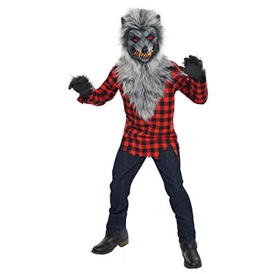 Afbeelding van Amscan 999653 Kinderkostuum Gekke Weerwolf, Multi kleuren, 134 cm (8 10 jaar)