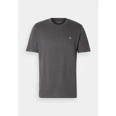 Afbeelding van Marc O&#039;Polo Short Sleeve LOGO Tshirt basic, Heren, Maat: Small, Gray