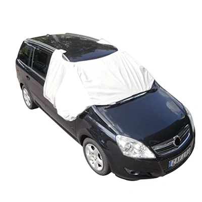 Afbeelding van UNITEC 73774 voor en zijruitafdekking XXL, zijruitbeschermer, ook geschikt bestelwagens SUV&#039;s, magnetische houder, hoge kwaliteit gecoat