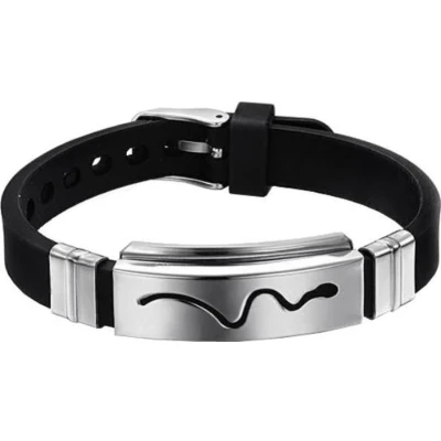 Afbeelding van Fako Bijoux® Armband RVS Siliconen Slang
