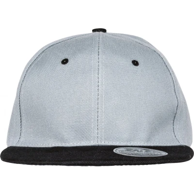 Afbeelding van Result Bronx Original Flat Peak Snapback Dual Colour Cap RC082X Heather Grey / Black