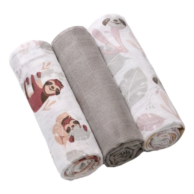 Afbeelding van Baby Ono 3 Stuks Beige Luiaard Hydrofiel Luiers 348/10