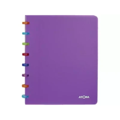 Afbeelding van Atoma Tutti Frutti Schrift, Ft A5, 144 Bladzijden, Commercieel Geruit, Transparant Paars Schrift
