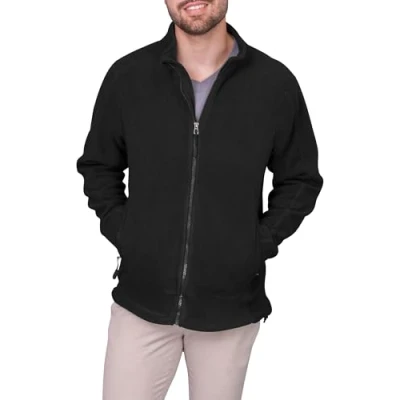 Afbeelding van HRM Heren Fleece Jas met Rits, Zwart, Maat 3XL I Mannen Premium Fleecejack Gemaakt van Micro Polar Functionele voor Werkkleding Hoogwaardige &amp; Duurzame Herenkleding