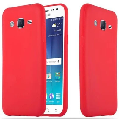 Afbeelding van Cadorabo Hoesje geschikt voor Samsung Galaxy J2 2015 in CANDY ROOD Beschermhoes gemaakt van flexibel TPU silicone Case Cover