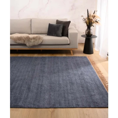 Afbeelding van Viscose Vloerkleed Gem Blauw 120x170 Cm