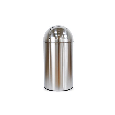 Afbeelding van BRASQ PB230+ Push Bin Prullenbak 30 Liter RVS