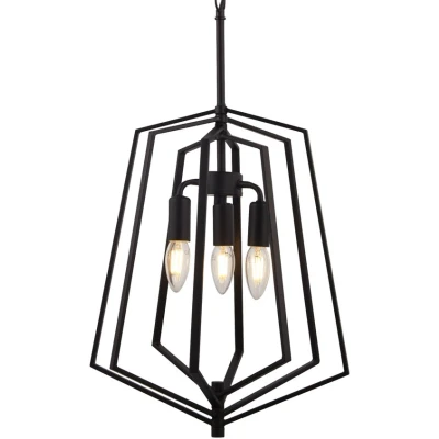Afbeelding van Searchlight 3 lichts hanglamp Slinky 7973BK