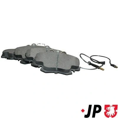 Afbeelding van JP GROUP 4163603110 Remblokkenset Vooras Incl. slijtage waarschuwingscontact RENAULT: CLIO 2, TWINGO 1, DACIA: Logan I MCV, Sandero
